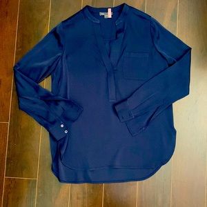 Vince silk blouse in dark blue